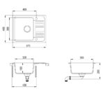Granitspüle Einzelbecken Schwarz – Bild 8