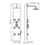 Duschpaneel Glas 25×44,6×130 cm – Bild 9