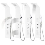 Duschpaneel Aluminium 20x44x130 cm Weiss – Bild 10