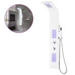 Duschpaneel Aluminium 20x44x130 cm Weiss – Bild 2