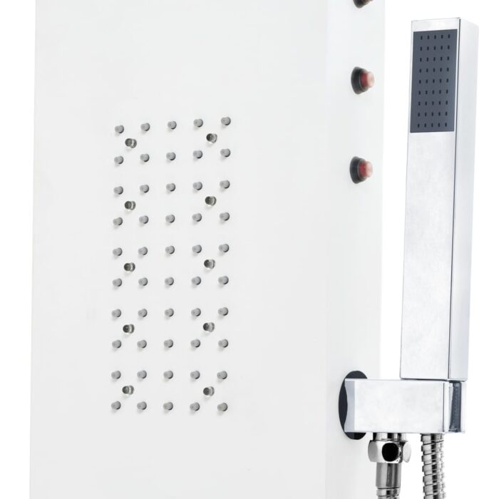 Duschpaneel Aluminium 20x44x130 cm Weiss – Bild 8