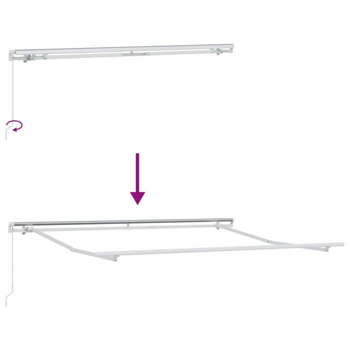 Markisenrahmen Weiss 400 x 300 cm Aluminium – Bild 9