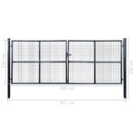 Maschen-Gartentor verzinkter Stahl 400 x – Bild 6