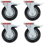 Lenkrollen mit Doppelbremsen 4 Stk. 200 mm