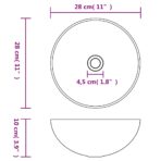 Waschbecken 28 x 10 cm Keramik Silbern – Bild 6