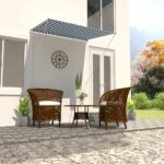 Einziehbare Markise 150×150 cm Blau und Weiss