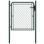 Gartentor aus Stahl 100 x 75 cm Grün
