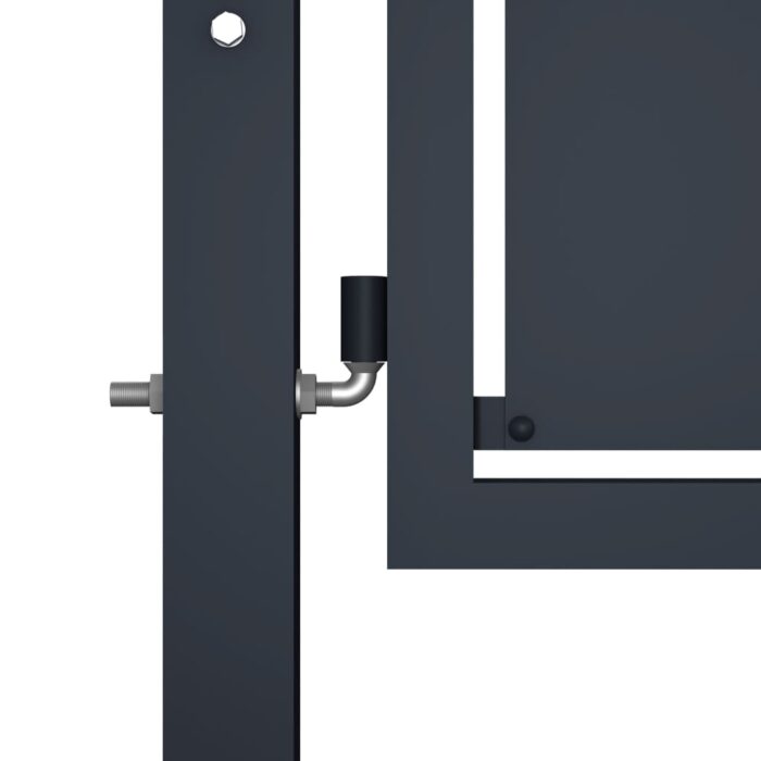 Gartentor aus Stahl 100 x 75 cm Anthrazit – Bild 3