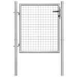 Gartentor verzinkter Stahl 100 x 75 cm Silber