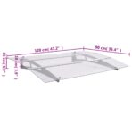 Türvordach Silbern und Transparent 120x90 cm Polycarbonat – Bild 6
