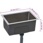 Handgefertigte Küchenspüle Edelstahl – Bild 8