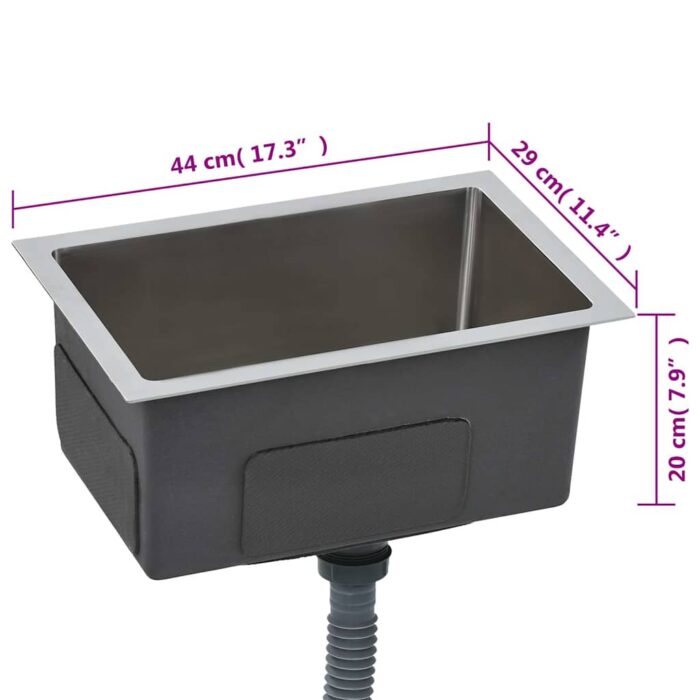 Handgefertigte Küchenspüle Edelstahl – Bild 8