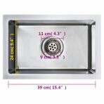 Handgefertigte Küchenspüle Edelstahl – Bild 9