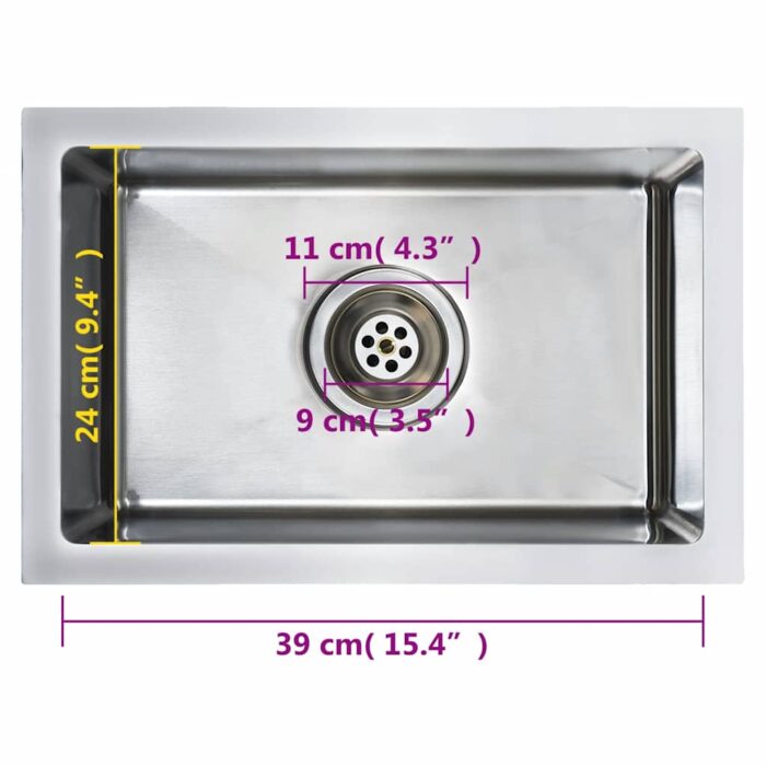 Handgefertigte Küchenspüle Edelstahl – Bild 9