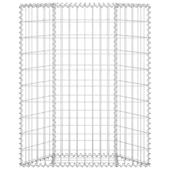 Gabionen-Hochbeet Trapezform Verzinkter Stahl 80x20x100 cm – Bild 3