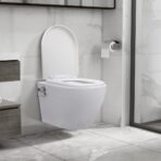 Wand-WC ohne Spülrand mit Bidet-Funktion Keramik