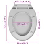 Toilettensitz mit Absenkautomatik Hellgrau Oval – Bild 10