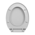 Toilettensitz mit Absenkautomatik Hellgrau Oval – Bild 5