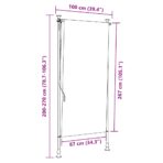 Aussenrollo 100 x 270 cm Anthrazit – Bild 7