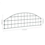 Gartenzaun Set Konvex 77,3x26 cm Grün – Bild 6