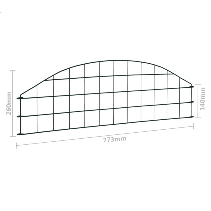 Gartenzaun Set Konvex 77,3x26 cm Grün – Bild 6