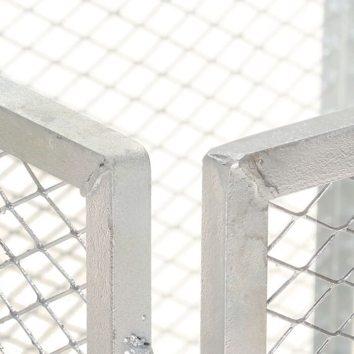 Gartenkomposter 85x85x70 cm Verzinktes Eisen – Bild 3