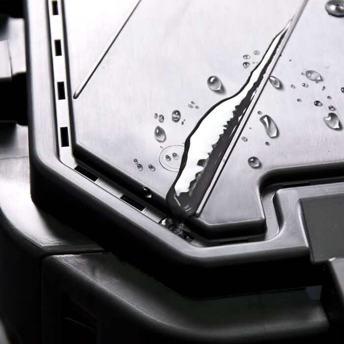 Gartenkomposter Schwarz 68,9x68,9x83,9 cm 360 L – Bild 3