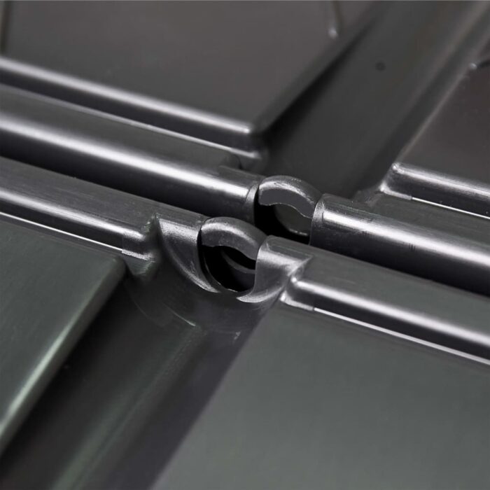 Gartenkomposter Schwarz 68,9x68,9x83,9 cm 360 L – Bild 5