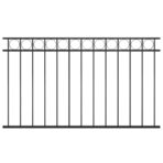 Zaunelement Stahl 1,7x0,8 m Schwarz