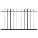 Zaunelement Stahl 1,7x0,8 m Schwarz