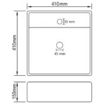 Luxus-Waschbecken Überlauf Quadratisch Matt – Bild 6