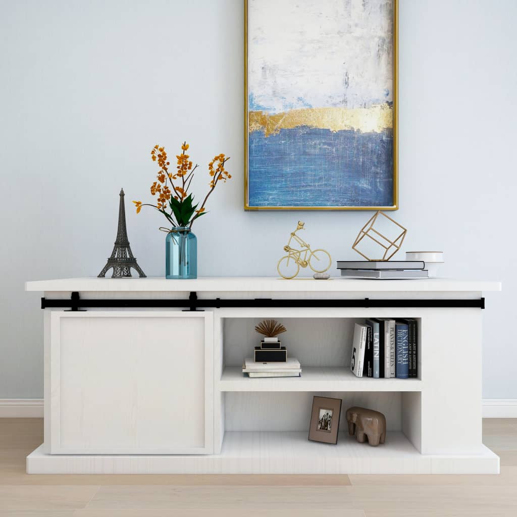 148017_1.jpg Mini Schiebetürbeschlag Set für Schranktüren Carbonstahl 183 cm – Bild 1