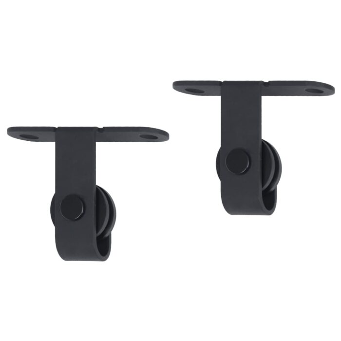 Mini Schiebetürbeschlag Set für Schranktüren Carbonstahl 183 cm – Bild 4