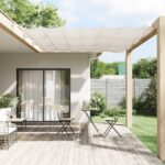 Senkrechtmarkise Weiss 140x270 cm Oxford-Gewebe