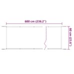 Senkrechtmarkise Weiss 60x600 cm Oxford-Gewebe – Bild 6