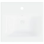 Einbauwaschbecken mit Wasserhahn 42x39x18 cm Keramik Weiss – Bild 8