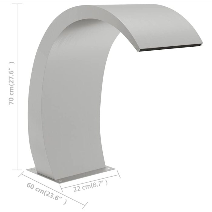 Pool-Wasserfall 22x60x70 cm Edelstahl 304 – Bild 9