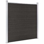 Zaunelement WPC 180x186 cm Schwarz – Bild 2