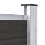 Zaunelement WPC 180x186 cm Schwarz – Bild 5