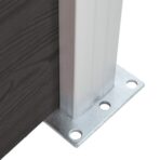 Zaunelement WPC 180x186 cm Schwarz – Bild 6