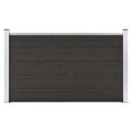 Zaunelement WPC 180x105 cm Schwarz