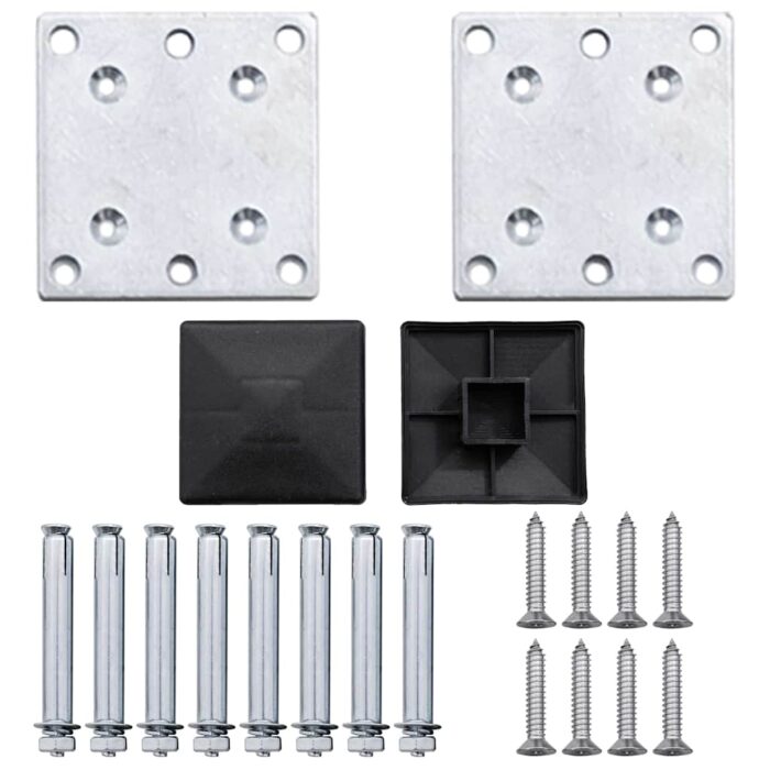 Zaunelement WPC 180x105 cm Schwarz – Bild 7