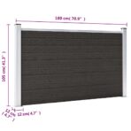 Zaunelement WPC 180x105 cm Schwarz – Bild 8