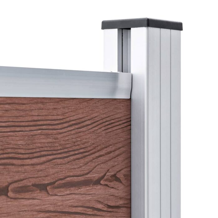 Zaunelement WPC 95x186 cm Braun – Bild 5