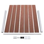 Zaunelement WPC 180x146 cm Braun – Bild 4