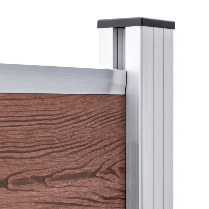 Zaunelement WPC 180x146 cm Braun – Bild 5