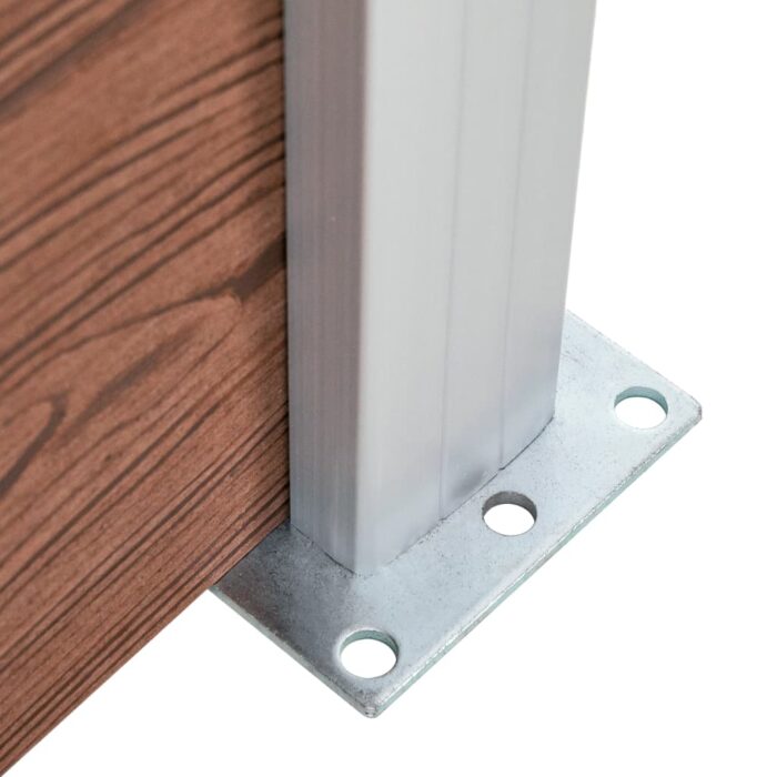 Zaunelement WPC 180x146 cm Braun – Bild 6