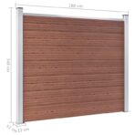 Zaunelement WPC 180x146 cm Braun – Bild 9