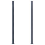 Zaunpfosten 2 Stk. Dunkelgrau 185 cm Aluminium – Bild 3