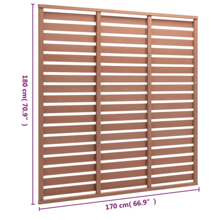 Zaunplatte WPC 180x180 cm Braun – Bild 4